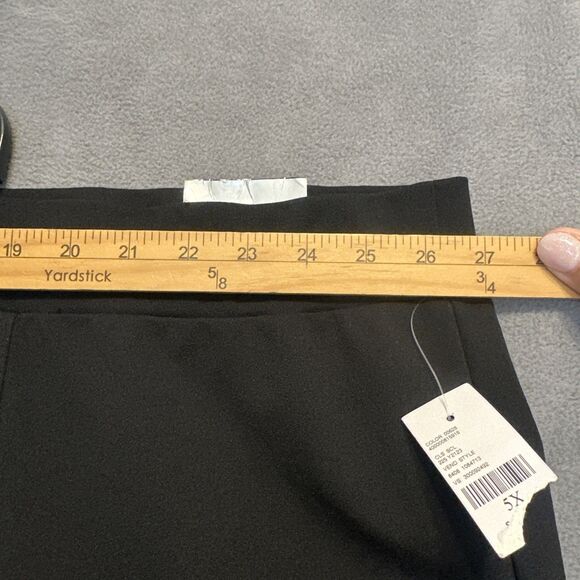 NWT Catherines Crepe Knit Pull-on Slim Pants Plus Size 5X (34/36) Black Office - Picture 6 of 9